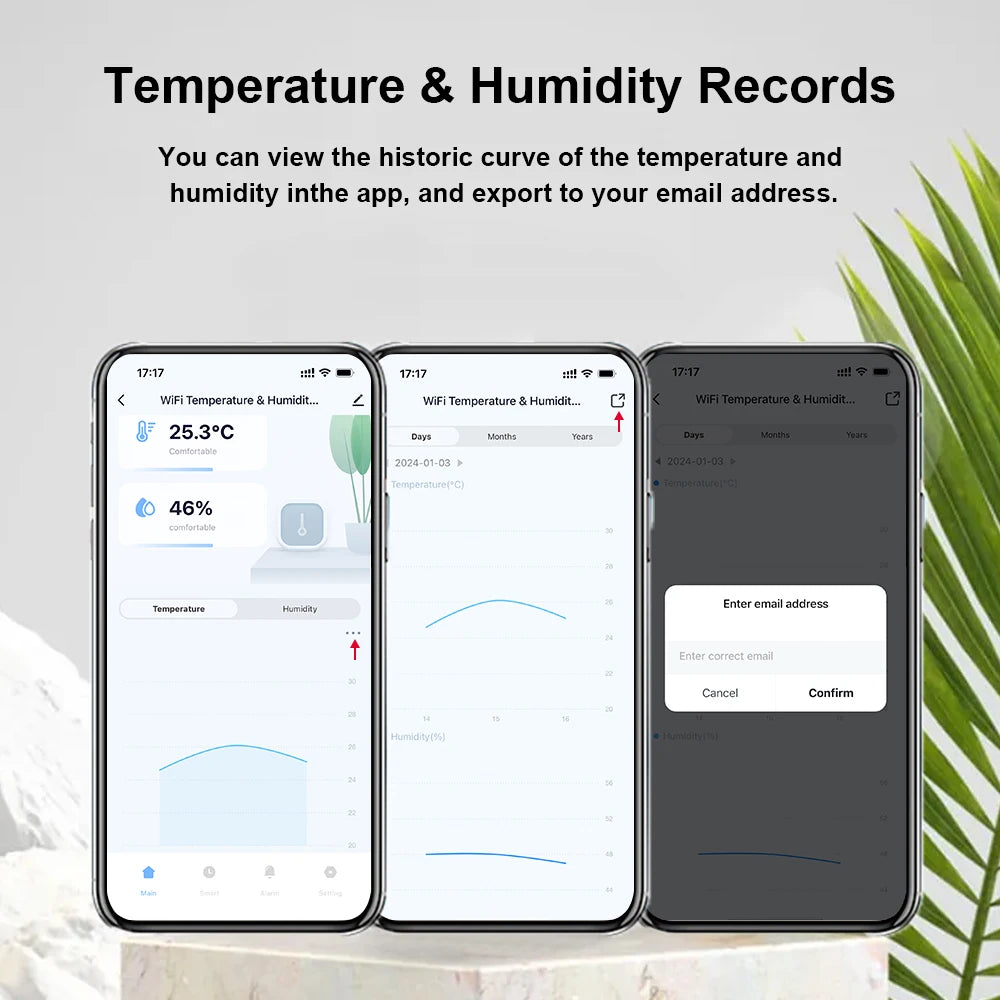 Tuya WIFI Temperature and Humidity Sensor Hygrometer Thermometer with/No LCD Display Indoor Support Alexa Google Assistant
