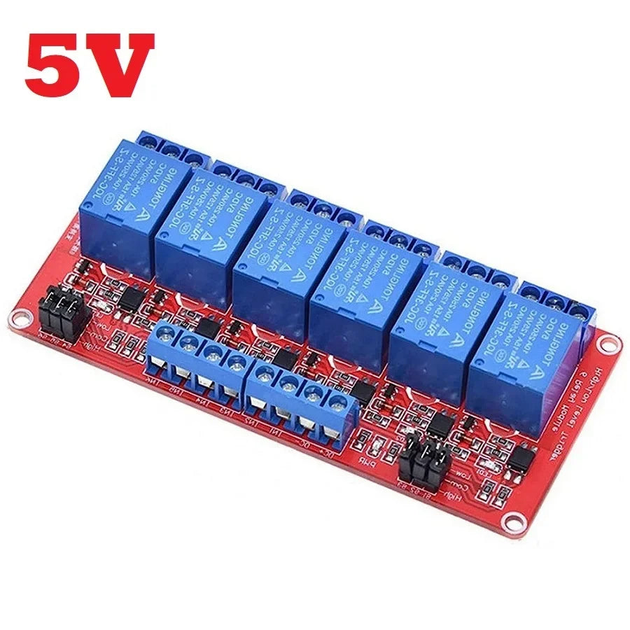 1 2 4 6 8 Channel 5V 12V 24V Relay Module Board Shield with Optocoupler Support High and Low Level Trigger for Arduino