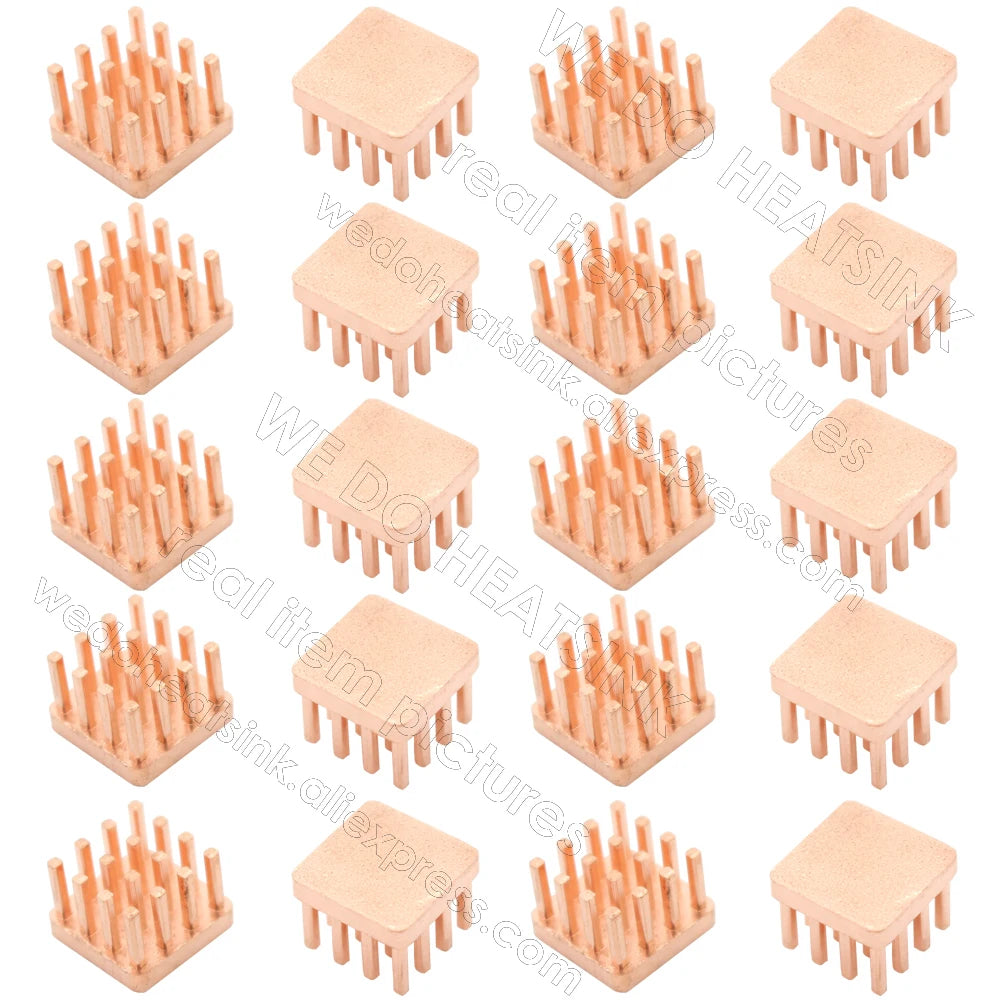 WE DO HEATSINK 10x10xmm 15x15x5mm 15x15x7mm Without or With Thermal Pad Square Pure Copper Heat Sink