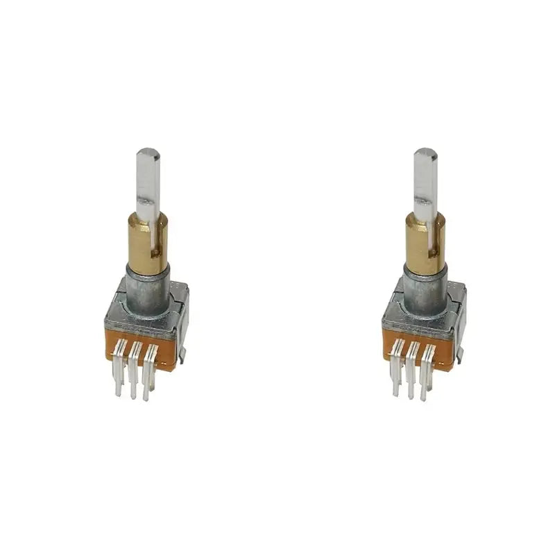 ABRU-2X EC11 Encoder Dual-Shaft Axis EC110701N2B With Push Button Switch 30 Position 15 Pulse 8Pins 25MM Half Shaft