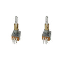 ABRU-2X EC11 Encoder Dual-Shaft Axis EC110701N2B With Push Button Switch 30 Position 15 Pulse 8Pins 25MM Half Shaft
