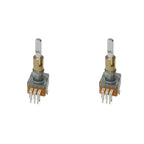 ABRU-2X EC11 Encoder Dual-Shaft Axis EC110701N2B With Push Button Switch 30 Position 15 Pulse 8Pins 25MM Half Shaft