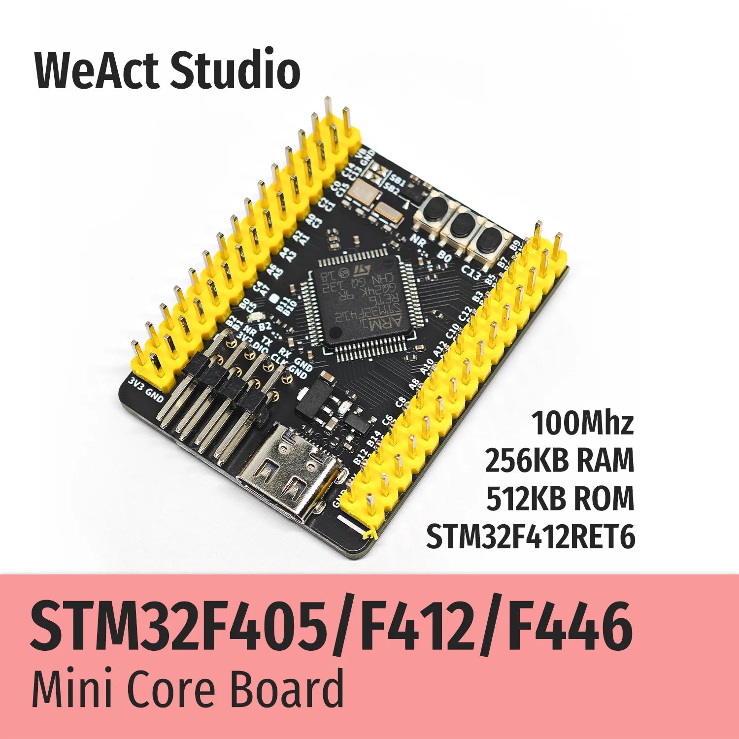 WeAct STM32F405RGT6 STM32F412RET6 STM32F446RET6 STM32F405 STM32F412 STM32F446 STM32F4 STM32 Core Board Demo Board Micropython
