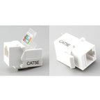 10Pcs RJ45 CAT5e Ethernet Network Keystone JackClip Module Wall Plug Connector-F(x)