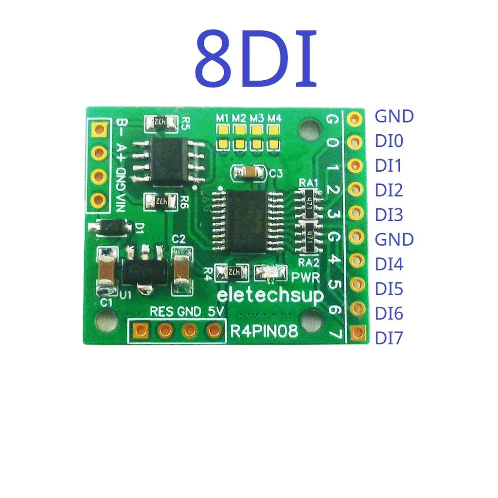 DC 5V 12V 24V 8DI/8DO/4DI-4DO/2DI-6DO/6DI-2DO RS485 Bus Core Board for Raspberry Pi Arduino ESP32 PLC Network Control