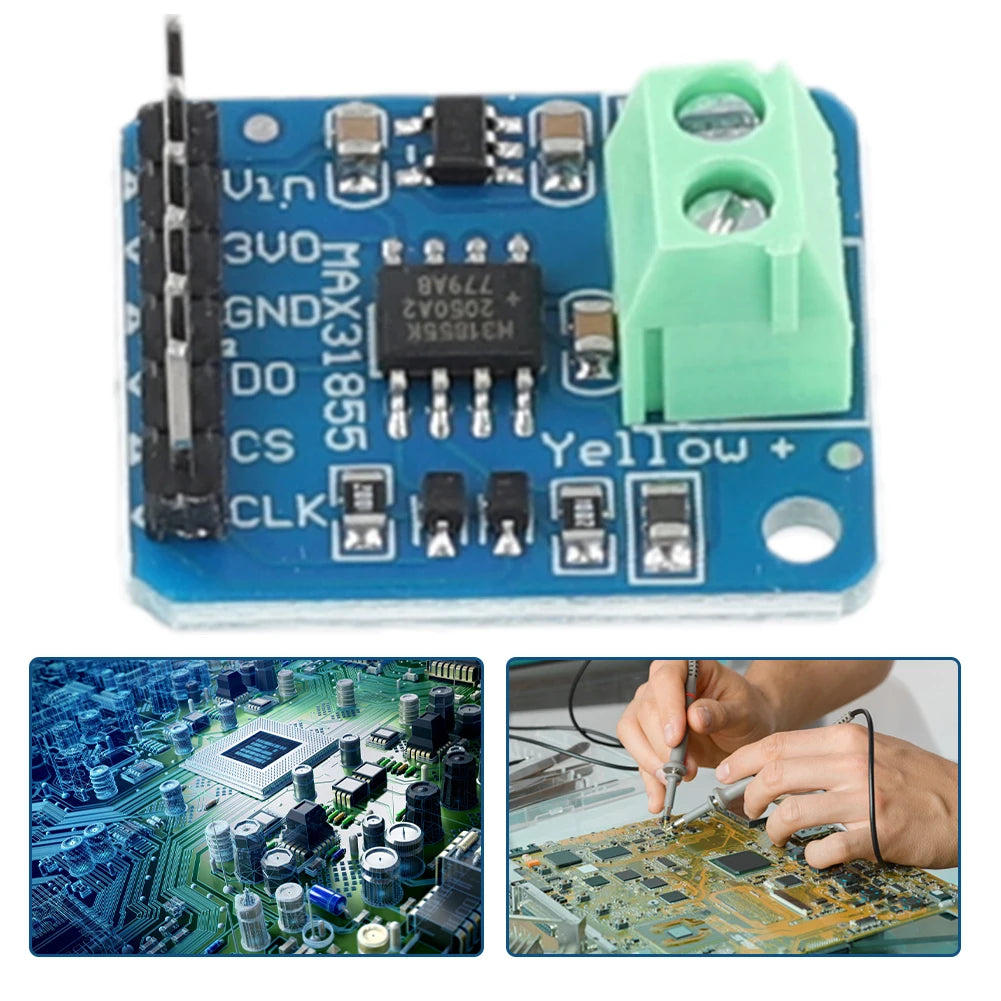 MAX31855 Temperature Measurement Module SPI Interface K Type Thermocouple Module Development Board -200℃ To +1350℃ for Arduino
