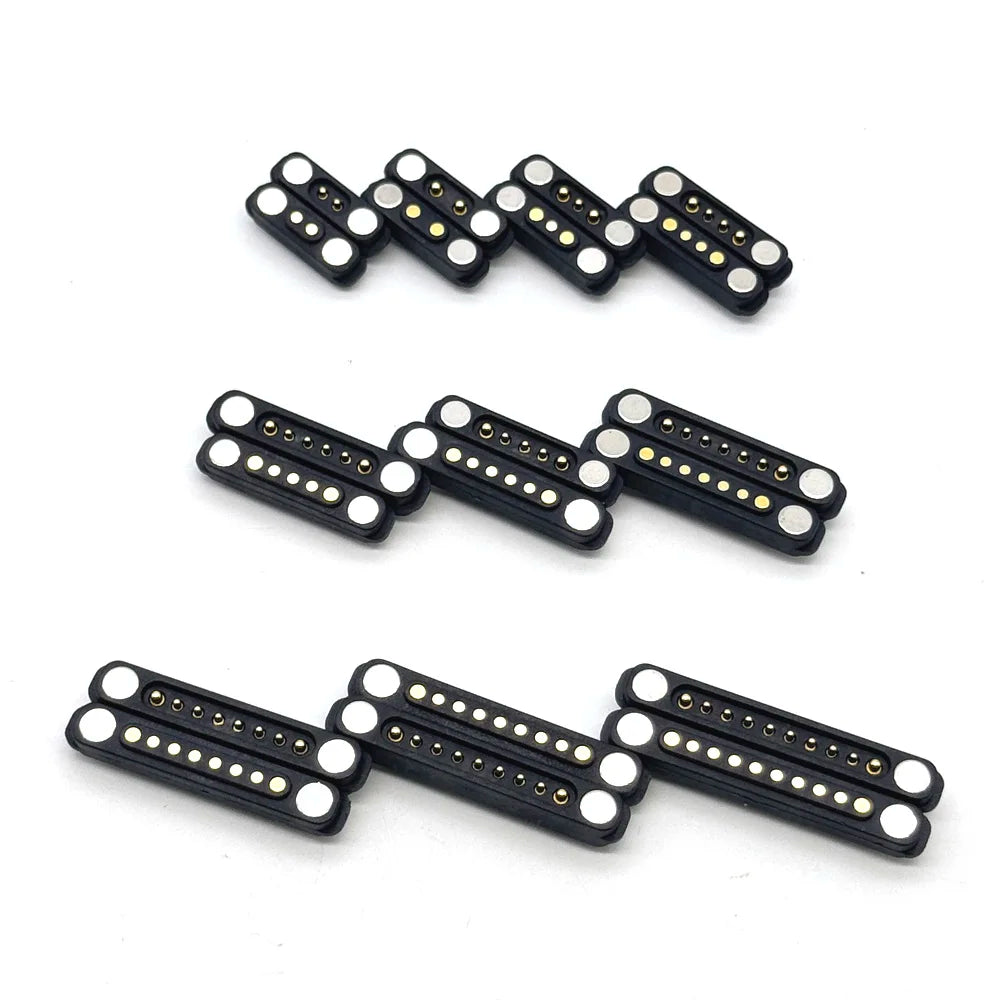 1sets DC 36V 5A Waterproof Magnetic Pogo Pin Connector 5Pin With Ears Pogopin Male Female Spring Loaded DC Power Socket