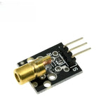 1-100pcs KY-008 Red Laser Module 650nm 3-Pin Dot Diode Transmitter with Copper Head for Arduino, AVR, PIC & MEGA 2560