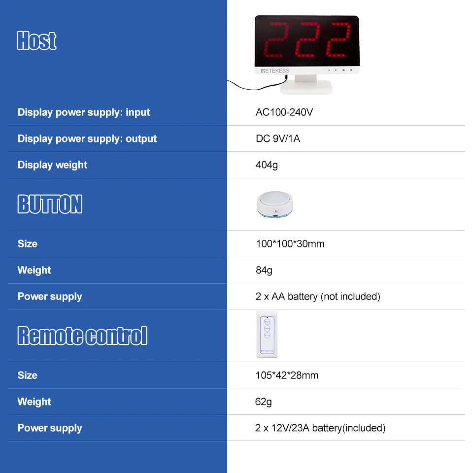 Retekess TM101 Quiz Answer Game Buzzer System 3 Answer Mode 4 Color State for Classroom Competition Game Show Family Party Games