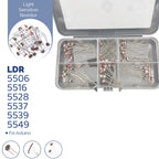 60PCS/kit LDR Photo Light Sensitive Resistor Photoelectric Photoresistor 5528 GL5528 5537 5506 5516 5539 5549 For Arduino