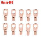 10/25/50/100pcs Copper Lug Ring Wire Connectors Bare Cable Electric Crimp Terminal SC6-6 SC6-8 SC10-6 SC10-8 SC16-6 SC25-6