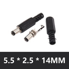 5/20/100PCS 5.5mmX2.5mm Male Jack DC Power Plug 5.5*2.1mm Solder Type Adapter Adaptor Connector DC Barrel Plugs
