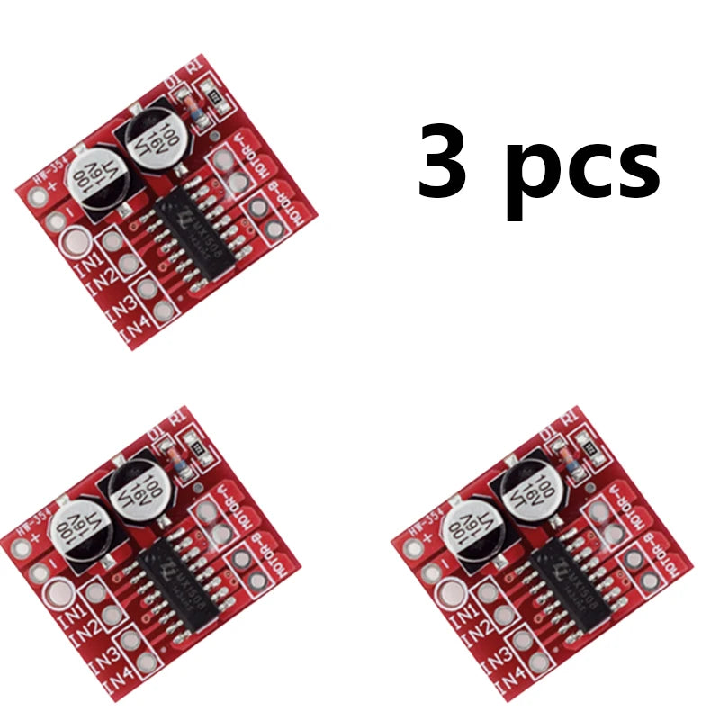 Mini L298N 2 Channel DC Motor Driver Module 1.5A Dual H-Bridge for Arduino Uno R3 Smart Car Robot Encoder ESP32 Nodemcu Stepper