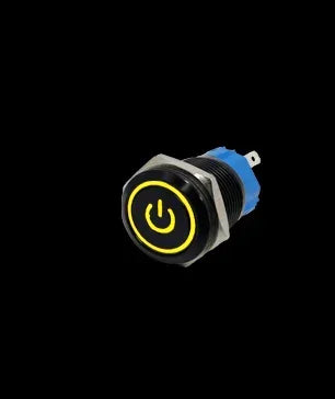 12/16/19/22mm Oxidized Black shell Push Button Switch Momentary Latching Fixed On Off Power Switch LED Light Various Colors