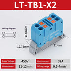 Push-in Terminal Block Multiple In Out Terminal Quick Connection of Wires Din Rail Wire Connector Universal Junction Box TB1-X6D