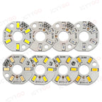 10 Pieces LED 3W 5V USB Light Board SMD 5730 Chip Red Green Warm White Yellow Purple Round Changing Light Source With 20 Cm Cabl