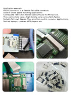 50Pcs/lot FFC FPC Connector 0.5mm 1.0mm 4P/6P/8P/10P/12/14/16/20/24/30/32/40P Pin Flip Type Ribbon Flat Connector Bottom Contact