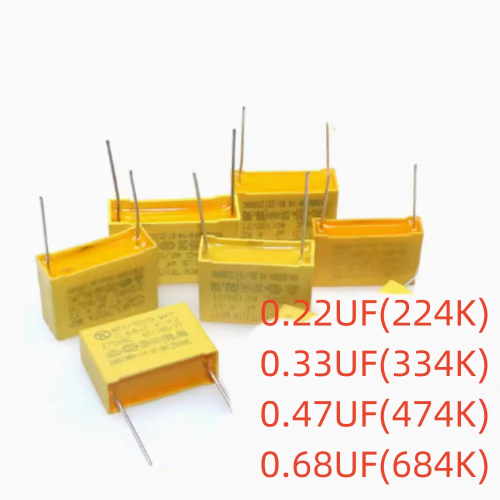 5PCS X2 SAFETY CAPACITOR 275V AC 224K/334K/474K/684K/105K/125/155K 824K PITCH 22.5MM 22MM