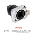 8pcs New RJ45 with PCB Board Connector, RJ45 Female Adapter, Female Panel Mount Sockets RJ45 Ethernet Connector