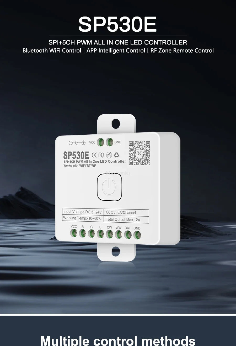 LED Controller Universal Wifi SPI Pixel Dimmer SP530E Addressable Controller PWM RGB RGBW RGBCCT LED Dim 5-24V LED Light