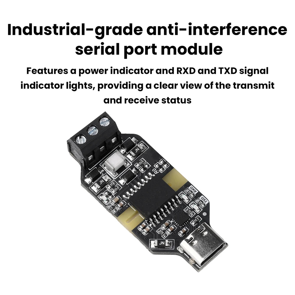 CH343P module 6Mbps USB to RS485 Isolated Converter Industrial Grade Type-C Interface 16KV Isolation Dustproof USB to TTL serial