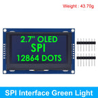 2.7 Inch OLED LCD display 128x64 drives SSD1327 IIC / SPI / 8-bit parallel port For Arduino