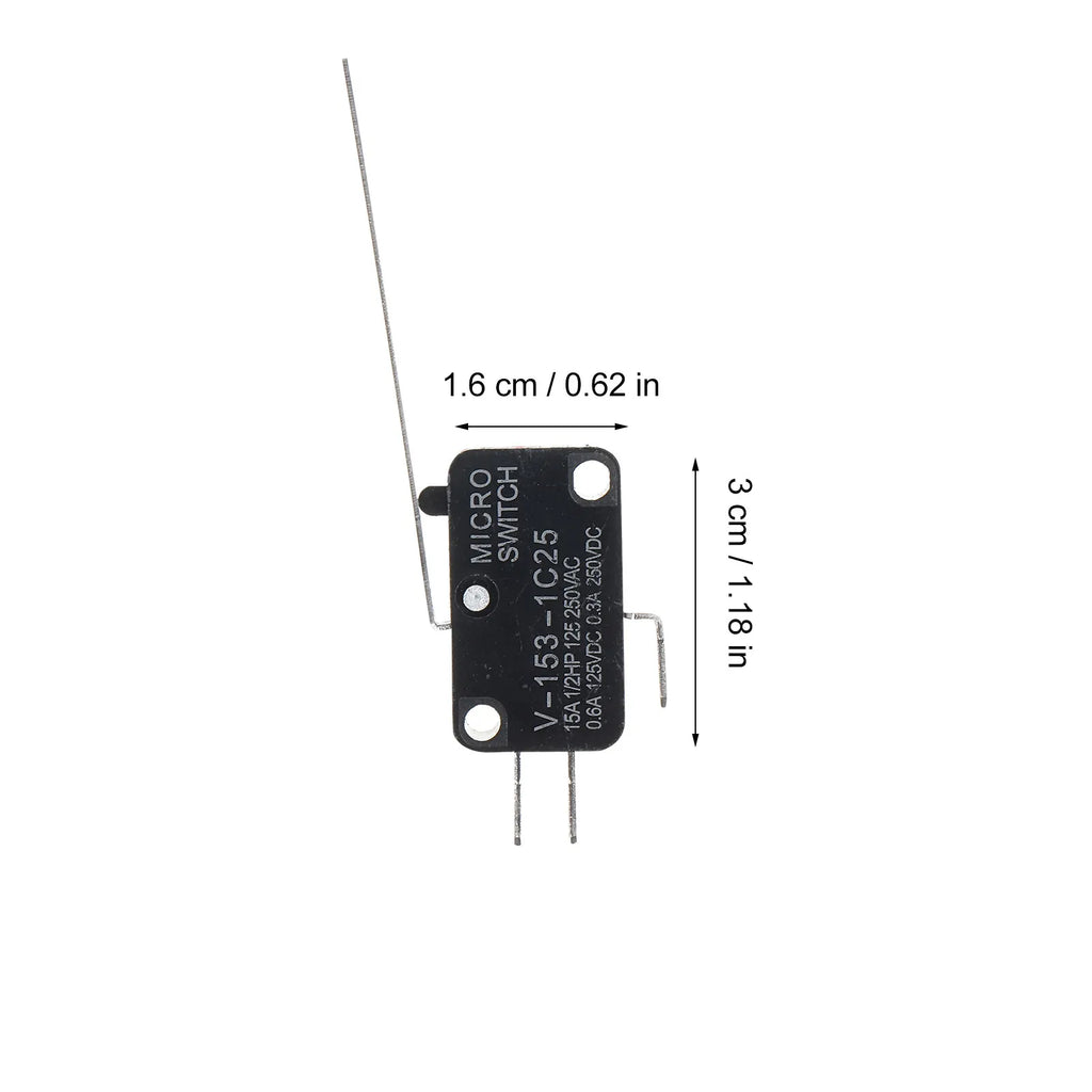 4Pcs Limit Switches Micro Type Long Hinge Lever Pin Plastic Package Waterproof Momentary Push Button for Home Appliances Audio