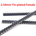10pcs 2.0mm/2.54mm Pitch 1/2x40Pin Single/Double RowCrystal IC Socket Hole Round Male Female Pin Header Connector