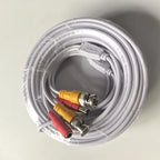 2-in-1 BNC + DC Power Video Extension Cable 5M/10M/20M/30M BNC Cable White Color for AHD CCTV Camera DVR Systems Security