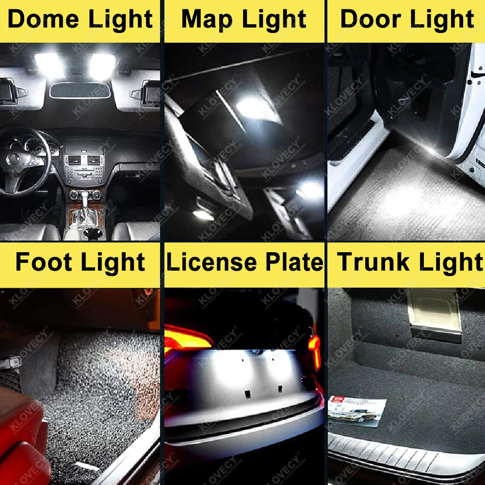 10-40 PCS CANBUS No Error T10 W5W LED Bulb For Car Interior Dome Door Map Trunk License Plate Lights 12V 26SMD 400LM 6500k White