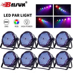 8PCS 60LED Par Light RGB Stage Light DMX512 Sound-Activated DJ Disco Light Wedding Festival Bar Atmosphere Light Audience Light