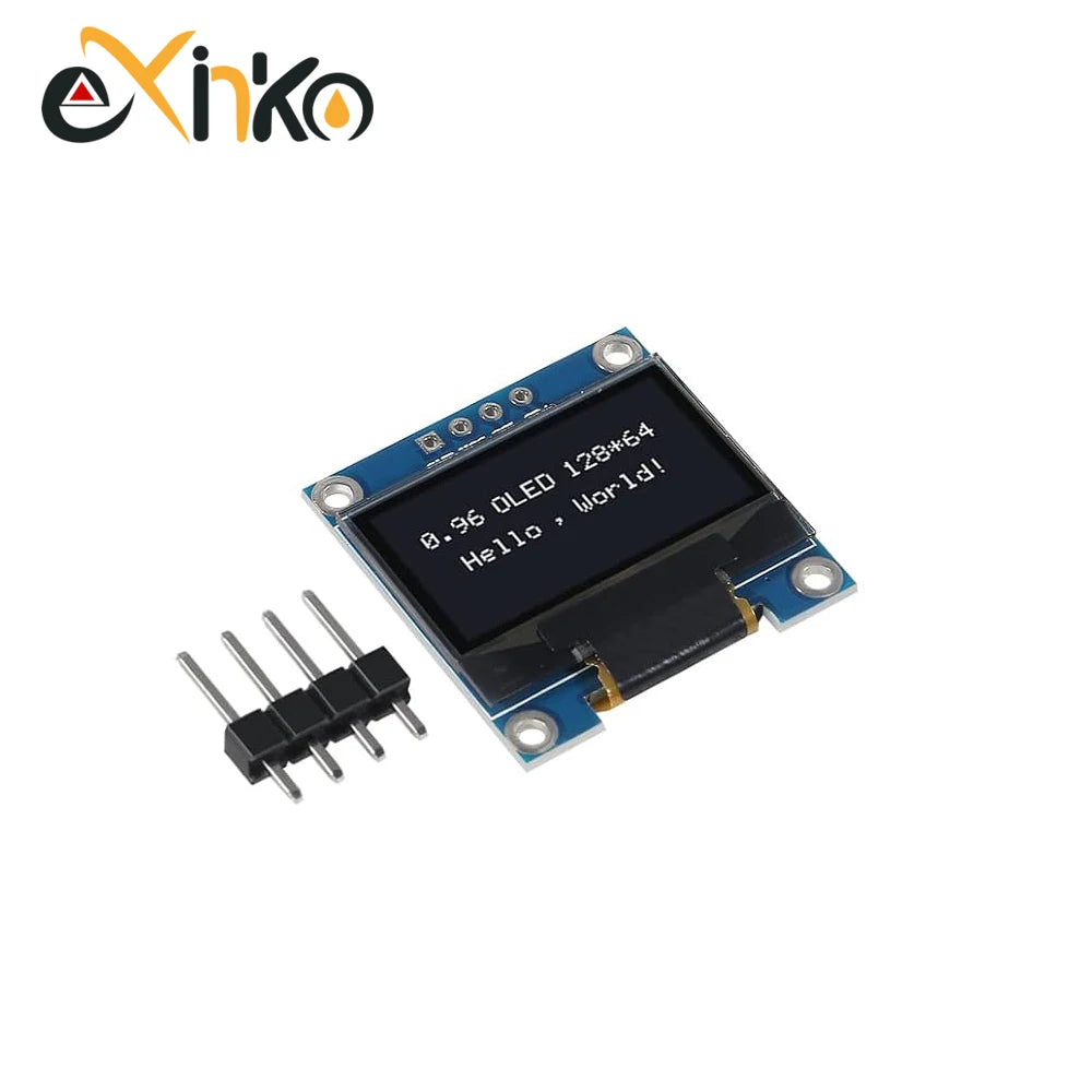 0.96 Inch OLED Display Module SSD1315 I2C IIC SPI Serial 128X64 LCD 4 Pin YellowBlue White for Arduino Pin Headers Soldered