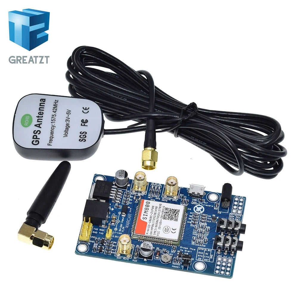 SIM808 instead of SIM908 module GSM GPRS GPS Development Board IPX SMA with GPS Antenna available for Raspberry Pi for arduino
