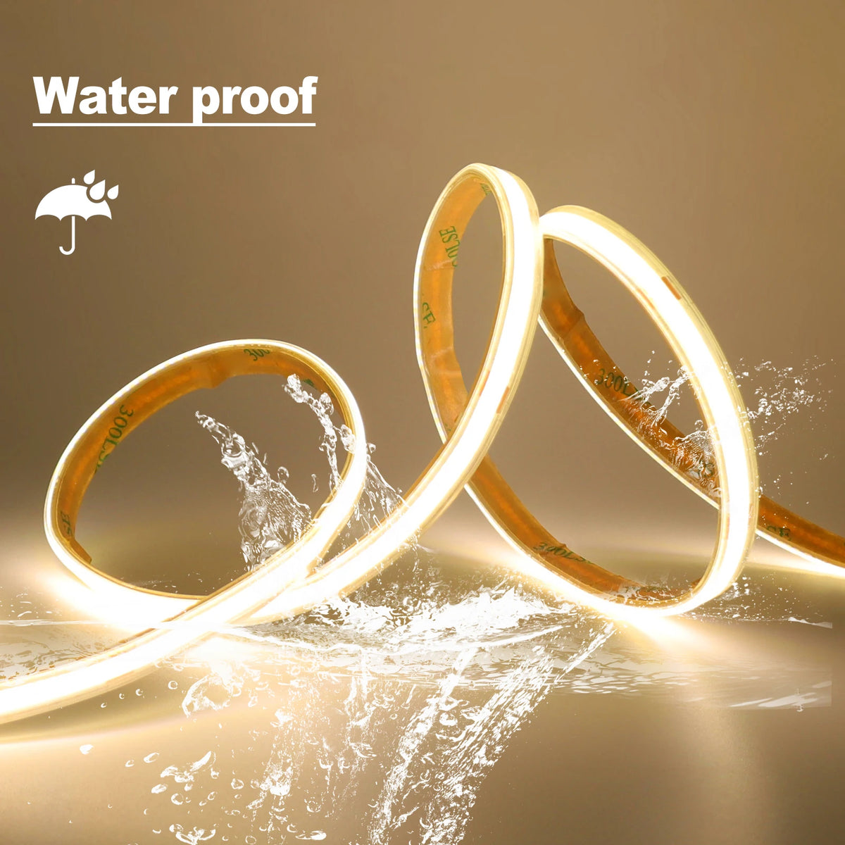 IP67 Waterproof 12/24V COB LED Strip Light 480LED/m Dimmable RA90 LED Lights High Density Flexible Ribbon Tape 3000K 4000K 6000K