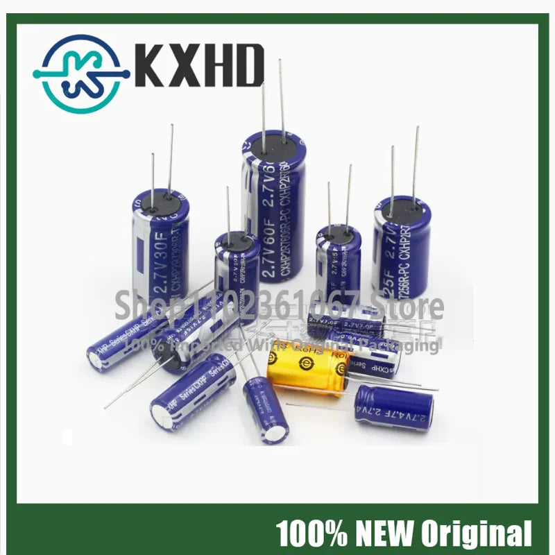 1PCS Farah capacitance 2.7V 0.5F/1F/2F/3.3F/4.7F/5F/6F/7F/8F/10F/15F/25F/30F  R type double layer capacitor