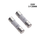 10PCS 0.1A 0.25A 6X30MM 5X20MM Fast Blow Ceramic Fuse 5*20mm 250V 2A 2.5A 3A 3.15A 0.1A-25A Slow Break The Fuse Tube 0.5A 6*30mm