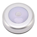 2 Pack Energy Saving Motion Sensor Night Light Battery Powered Small LED Induction Lamp White Light Round Sensing Lamp Drawer