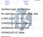 1.3 inch oled IIC Serial White OLED Display Module 128X64 I2C SSD1306 12864 LCD Screen Board VDD GND SCK SDA for Arduino