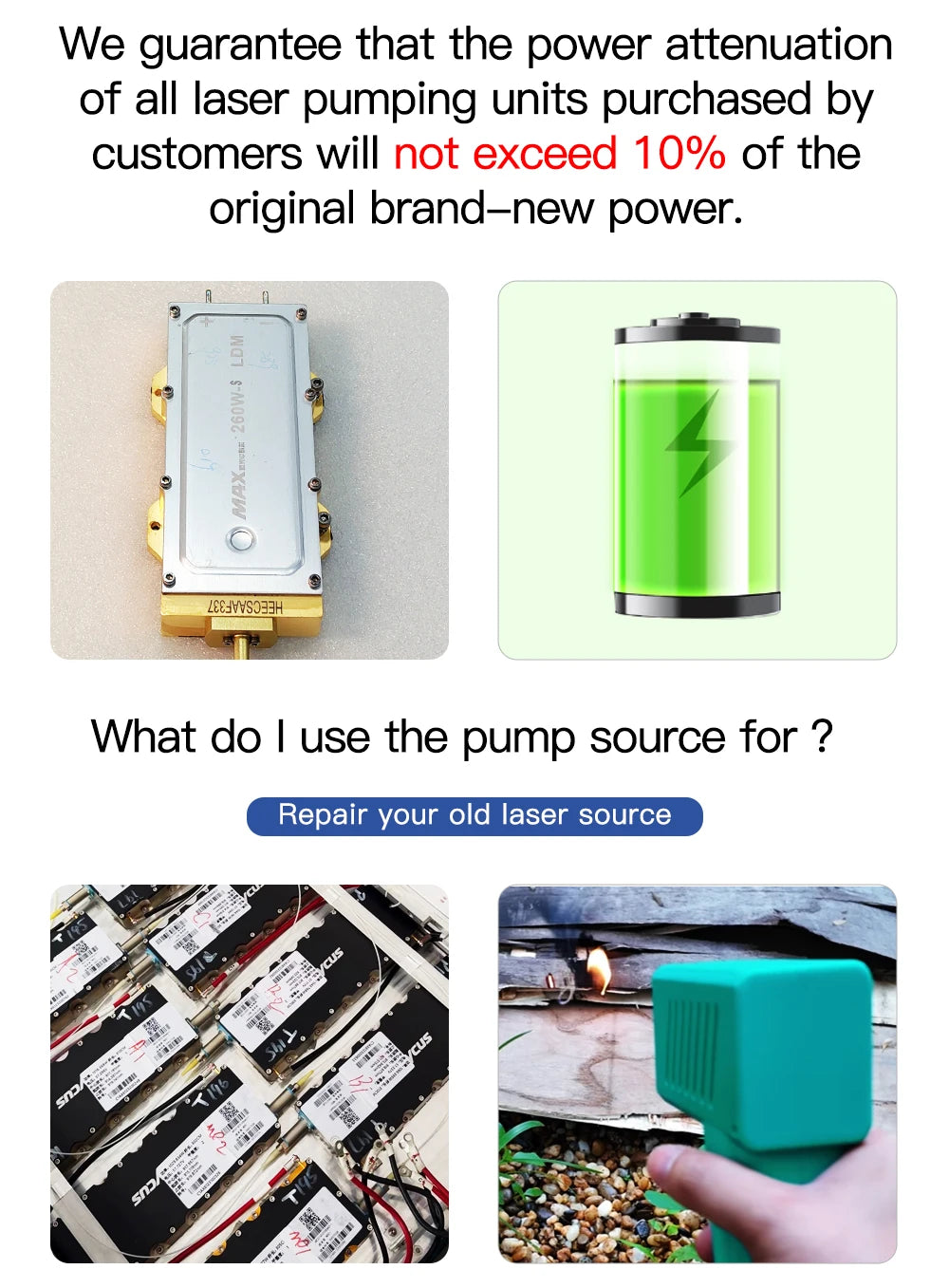 Original Max Laser Source Pump 130W 260W 380W 500W Pumping Source Fiber Module Pulsed Laser Diode