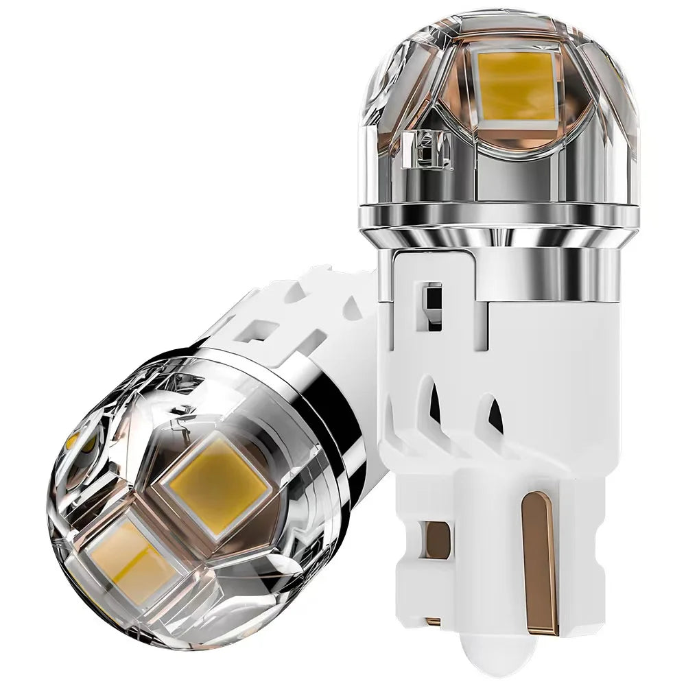 2Pcs Super T10 W5W Led Car Light Nichia 3030 Emc Chips Non-polarity Lamp Bulb Auto Dome License Plate Lighting White DC12-50V