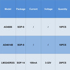 Origin SOP-8 10/20PCS AO4606 AO4614B AO4614 Complementary Trench MOSFET SOP-14 LM324DR2G Quad Operational Amplifier Transistor