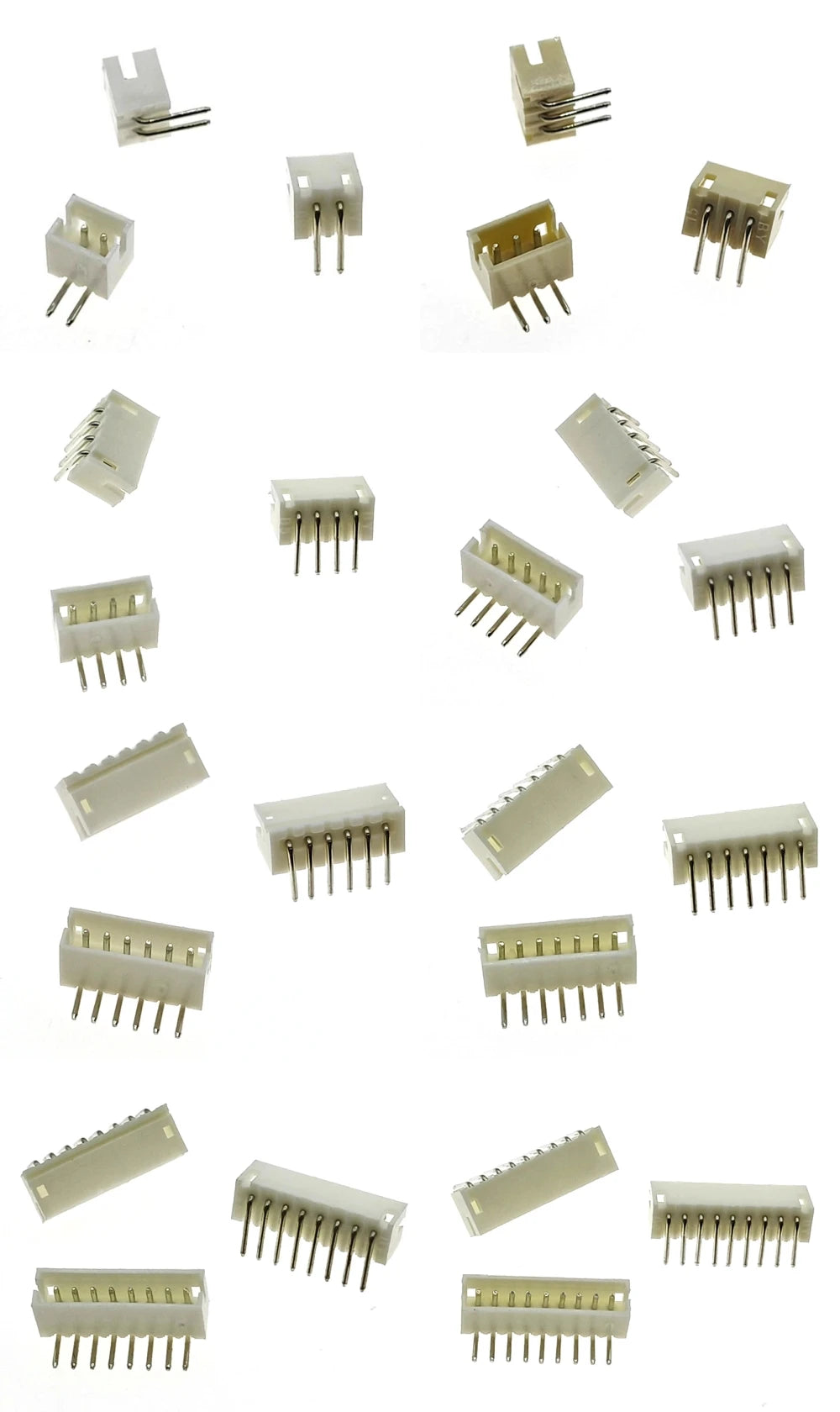 50pcs JST ZH 1.5mm 2P/3P/4P/5P/6P/7P/8P/9P/10P Right Angle Pin Male Connector