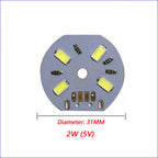 1PCS DC5V Dimming Light Switch Of 2 Meters With LED Chips 5730 SMD LED Lamp 1W 2W 3W 4W 5W 10W LED Light Beads White Warm White