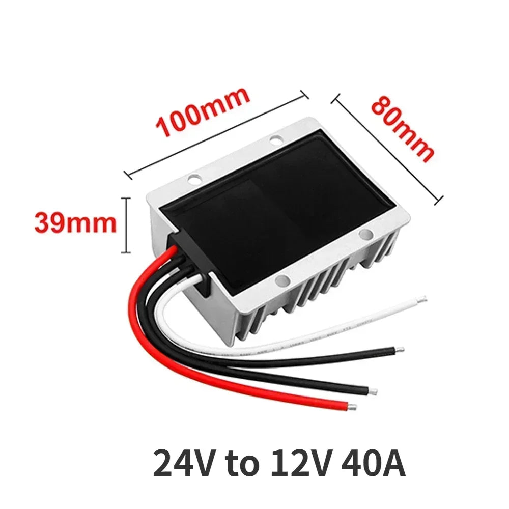 24V to 12V 3A -60A Reliable DC to DC Converter Step Down Voltage Regulator 24 Volt to 12 Volt Buck Supply Module for Cars Solar