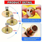 Iron Plate Nut Three-hole Flange Nuts M6 M8 M10 Coupling Thread Furniture Fastener Lock Sofa Furniture Accessory Fastener T Nuts