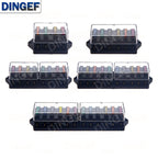4/6/8/12 Way Car Fuse Box Car Fuse Holder Car Truck Auto Blade Fuse Box with 4/6/8/12 Fuses for 12V 24V ATO Standard Circuit