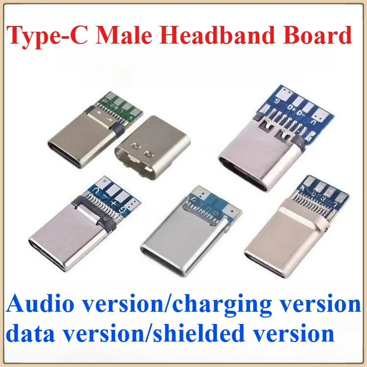 5pcs USB 3.1 Type-C Connector 24 Pins Male / Female Socket Receptacle Adapter to Solder Wire & Cable 24 Pins Support PCB Board