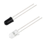 10 Sets Infrared LED Emitter & Receiver Kit 3mm(F3) 5mm(F5) 940nm Diodes 1.4-1.6V 20mA for Sensor Remote Control Projects