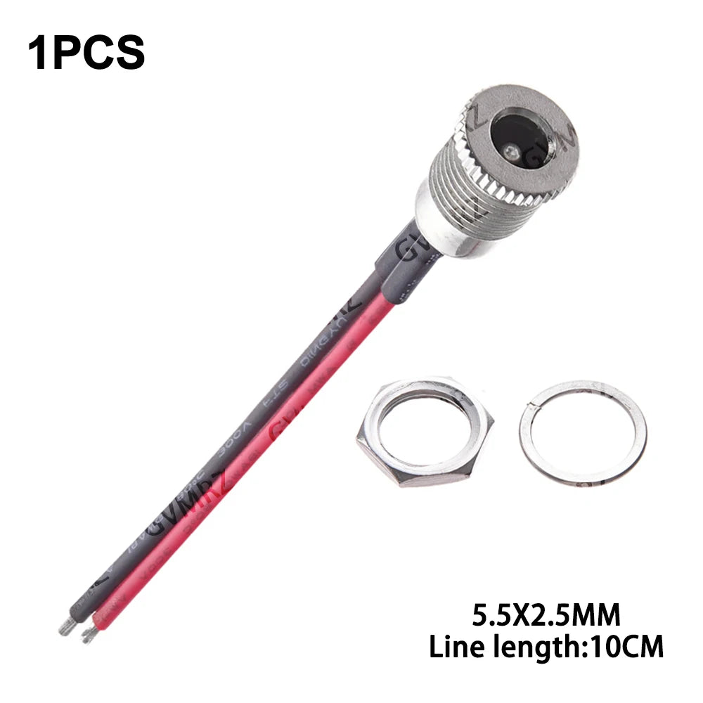 DC099 5.5 x 2.1mm/5.5x2.5mm DC power outlet male female connector adapter with 10cm/20cm Cable  5.5*2.1