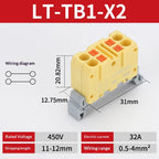 Push-in Terminal Block Multiple In Out Terminal Quick Connection of Wires Din Rail Wire Connector Universal Junction Box TB1-X6D